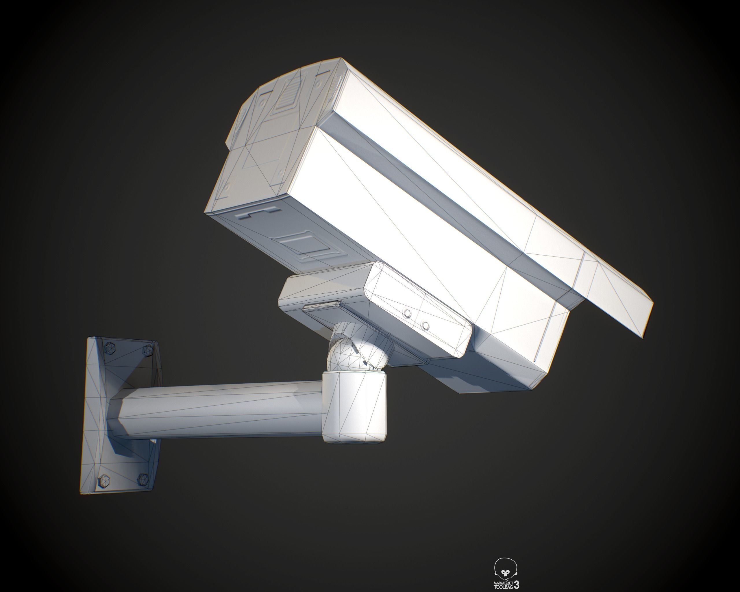 Security Camera PBR Low-poly 3D model_10