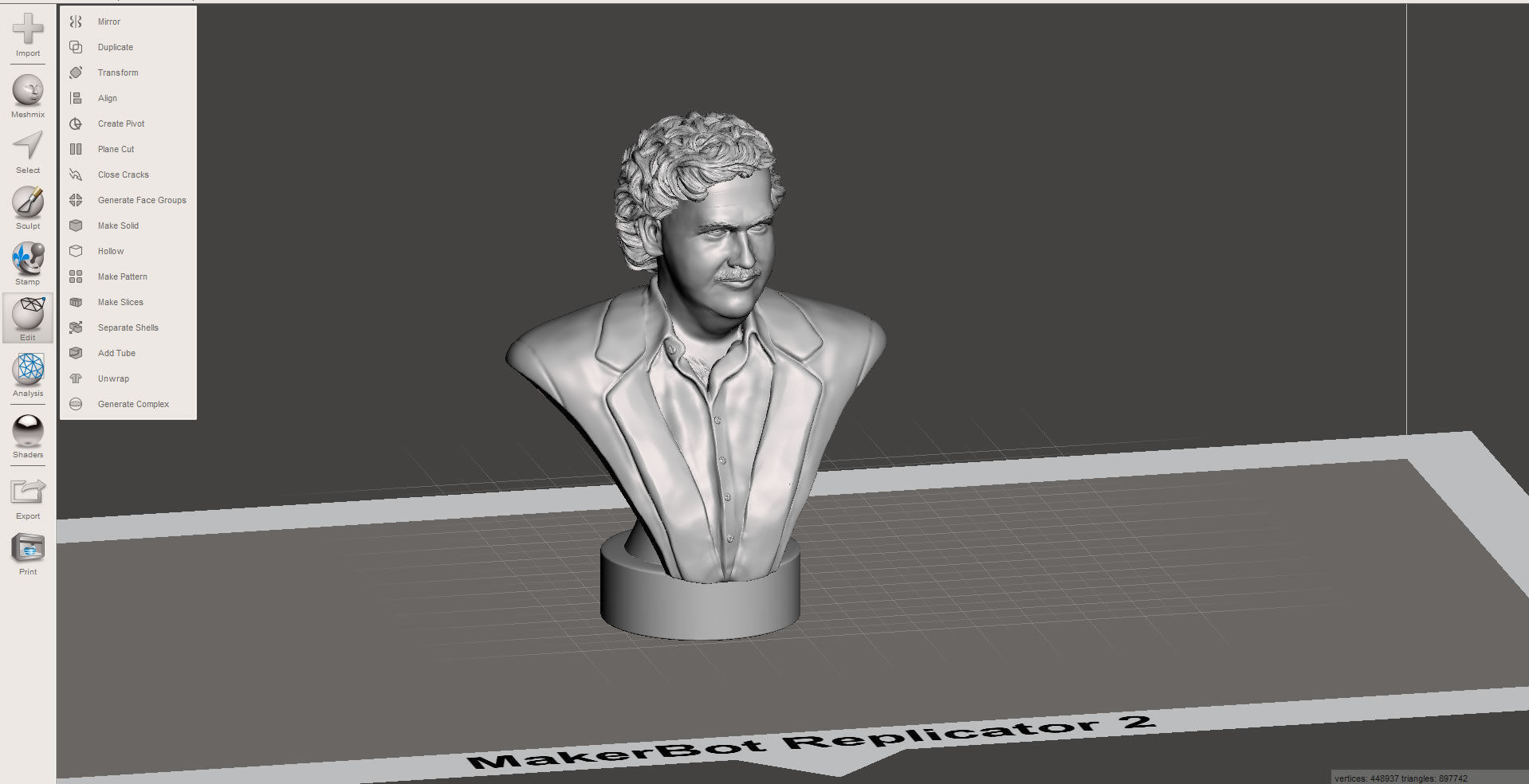 Escobar and Reagan 3D printable portraits pack 3D print model_8