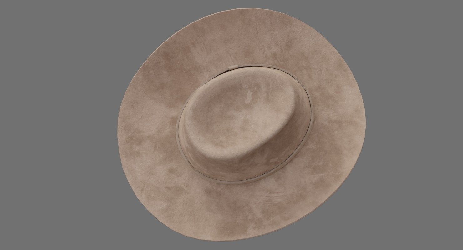 Cowboy Hat 1C Low-poly 3D model_5
