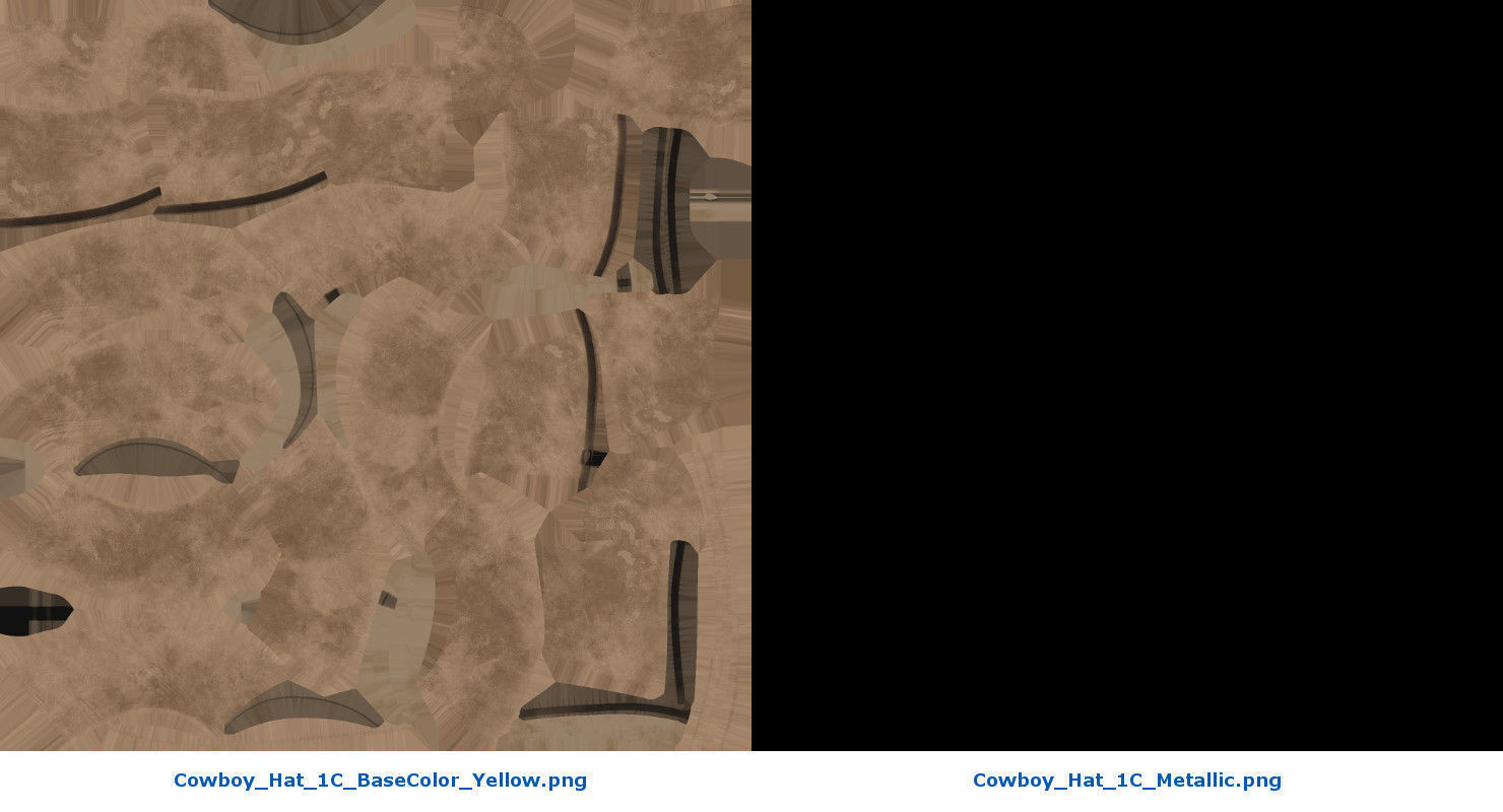 Cowboy Hat 1C Low-poly 3D model_10