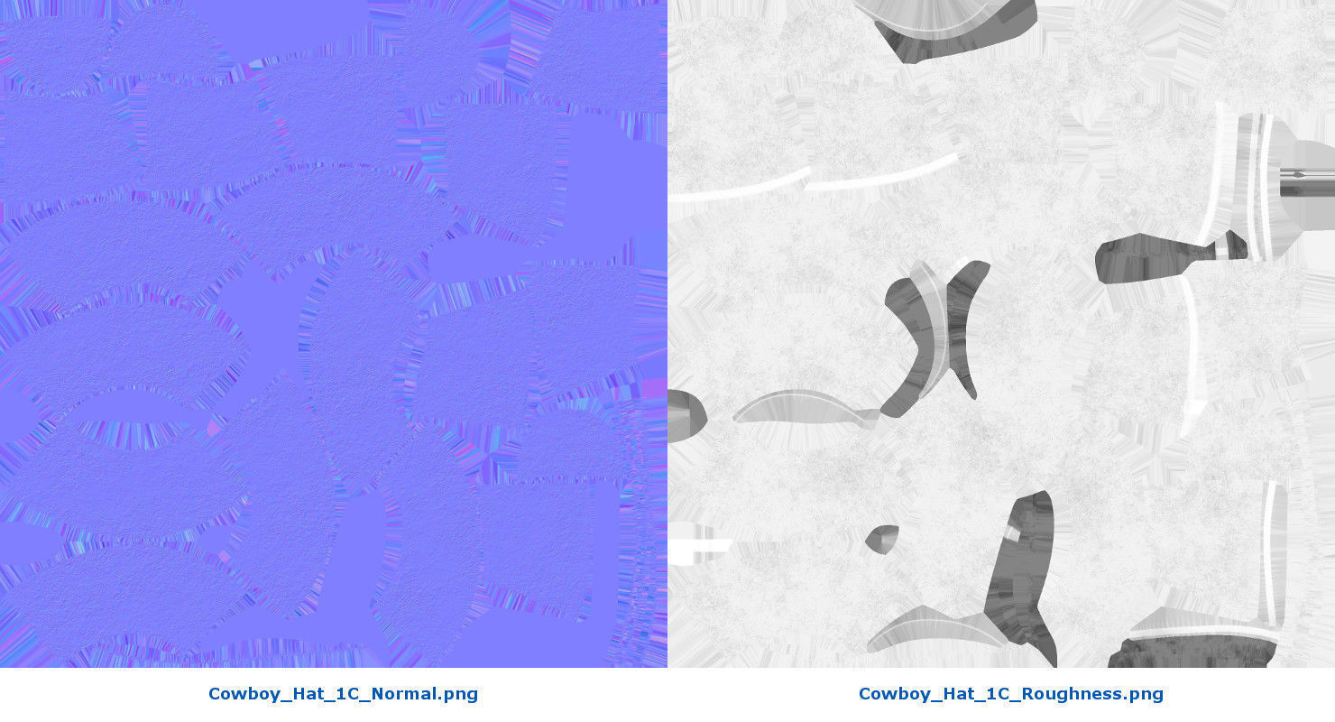 Cowboy Hat 1C Low-poly 3D model_11