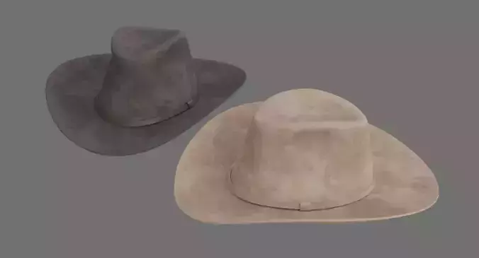Cowboy Hat 1C Low-poly 3D model