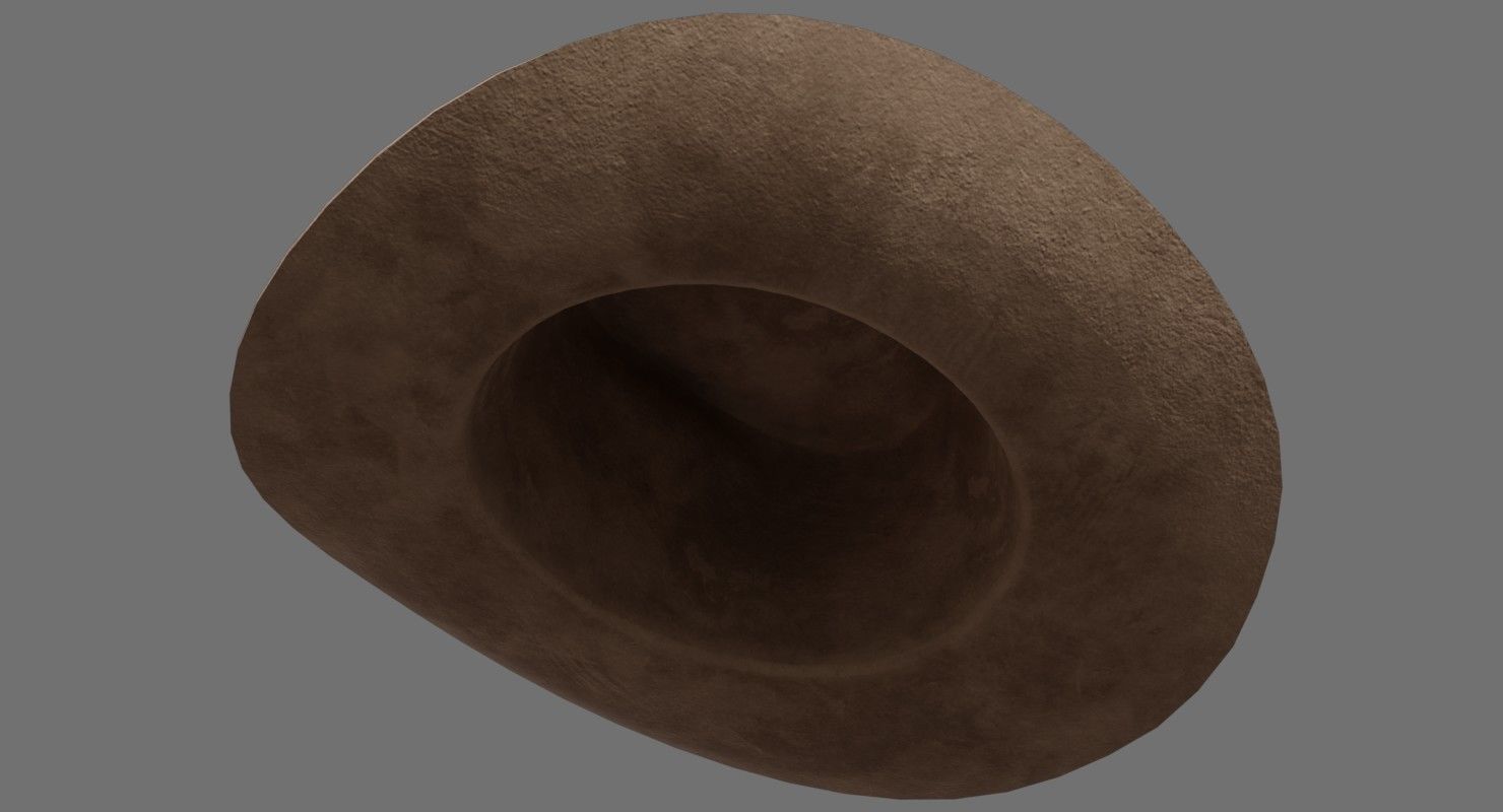 Cowboy Hat 1C Low-poly 3D model_7
