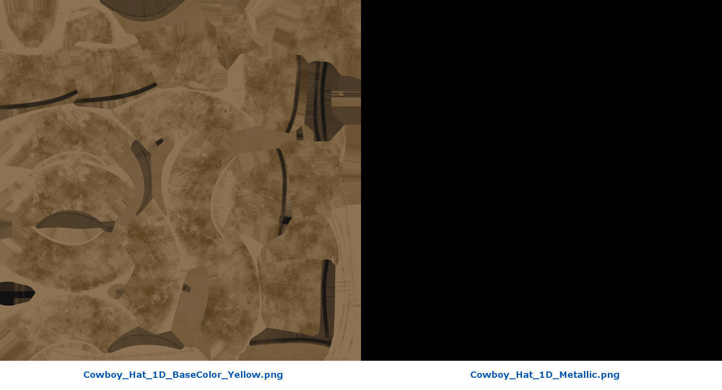 Cowboy Hat 1D Low-poly 3D model_10