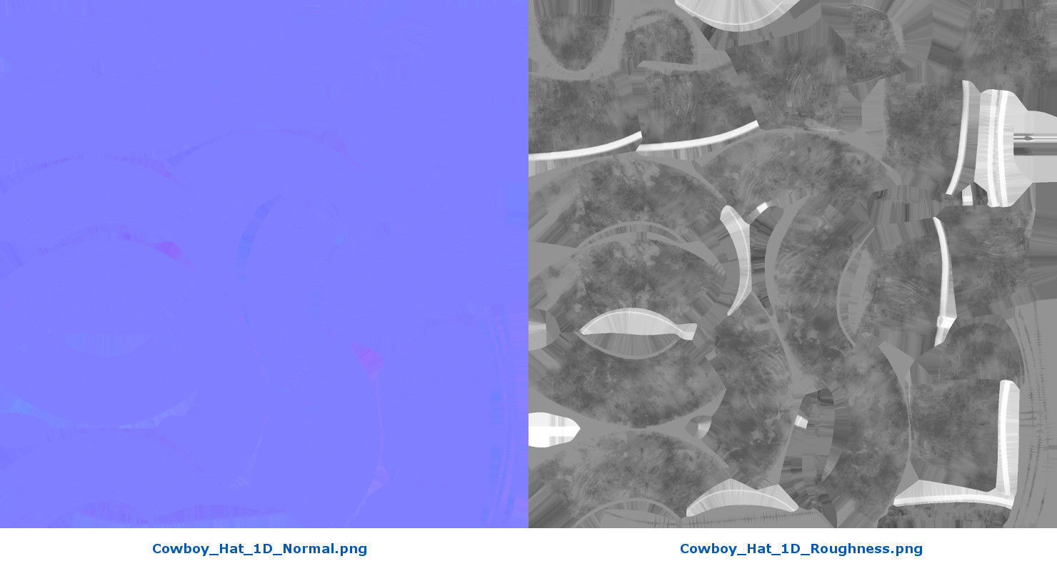 Cowboy Hat 1D Low-poly 3D model_11