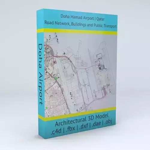 Doha Hamad DOH Airport Roads Buildings and Public Transport