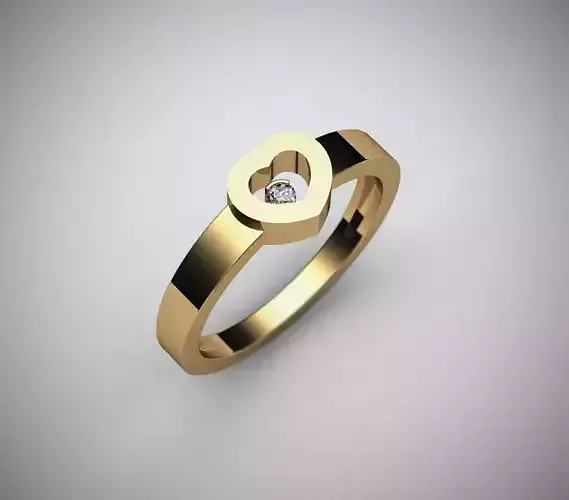 gold ring with heart