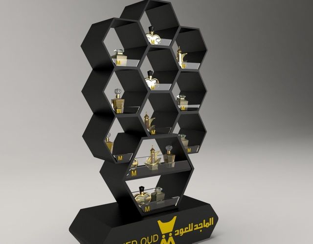 display stand 3 all perfume model are included 3D model