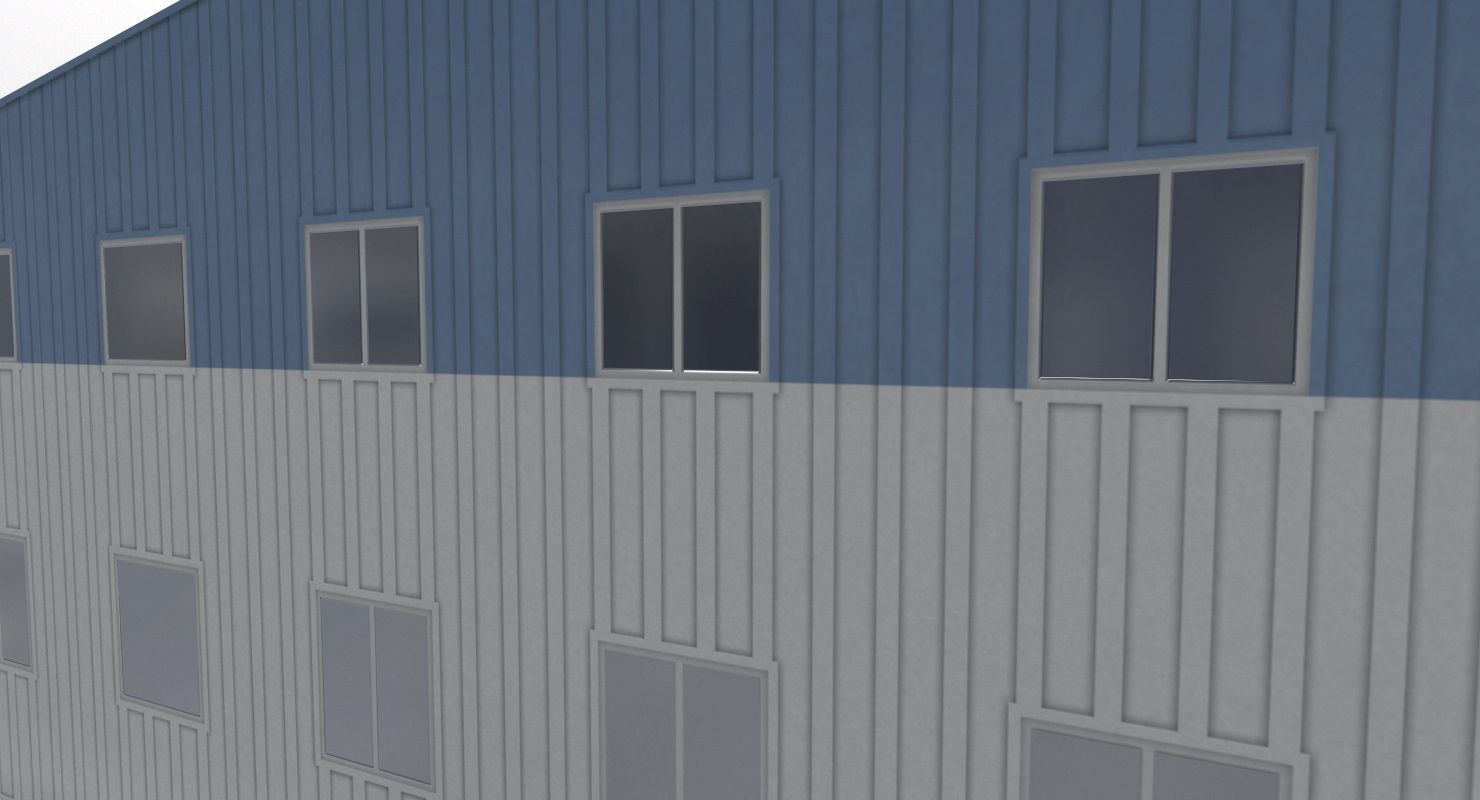 LQSA Hangar 2 Low-poly 3D model_5