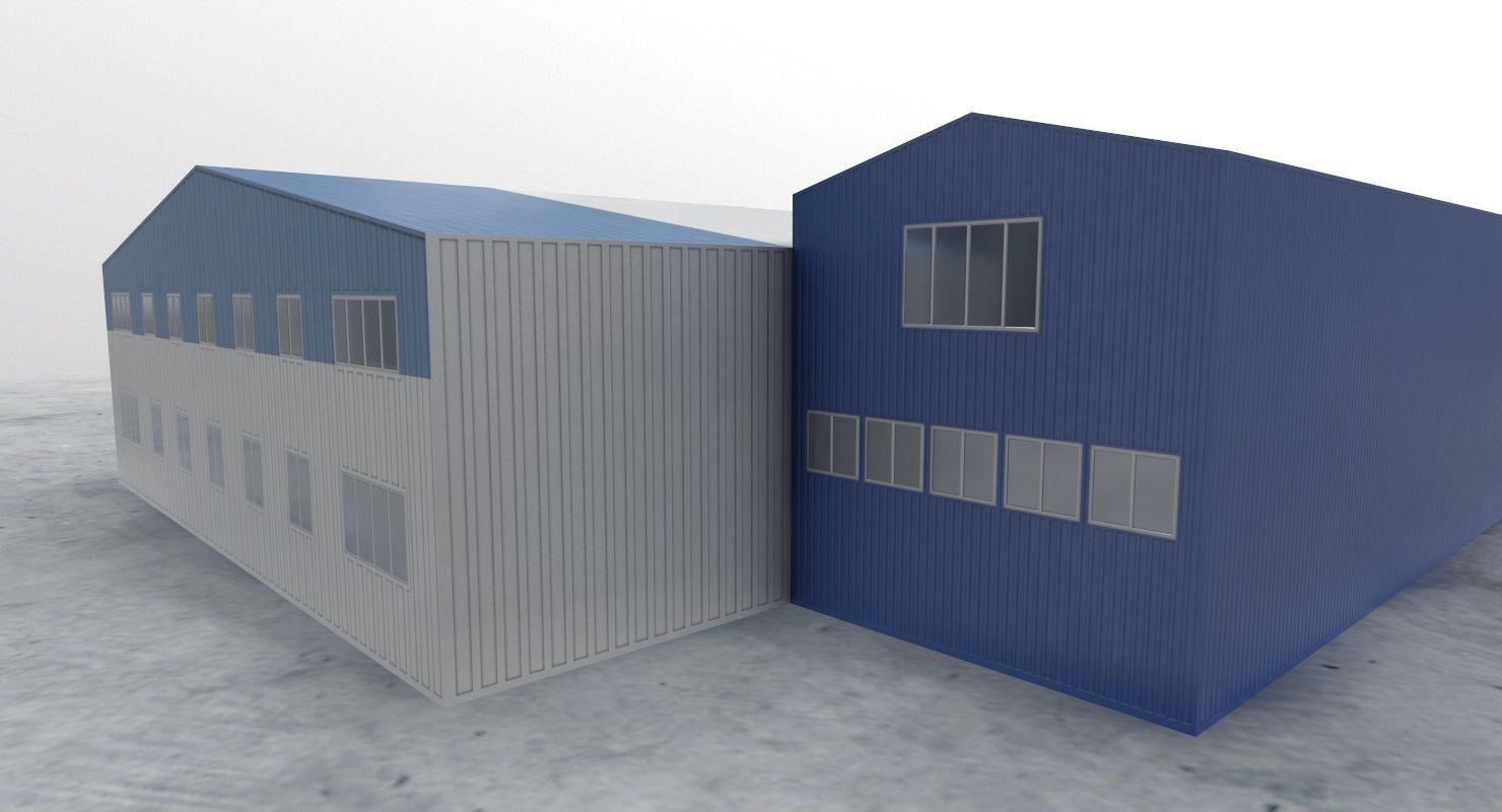 LQSA Hangar 2 Low-poly 3D model_3