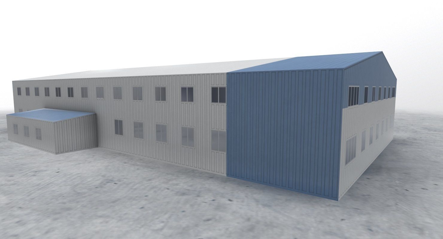 LQSA Hangar 2 Low-poly 3D model_1