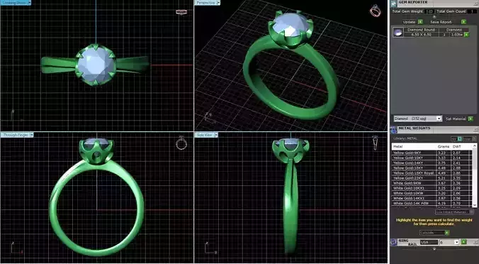 Engagement Ring Design R-012-SS