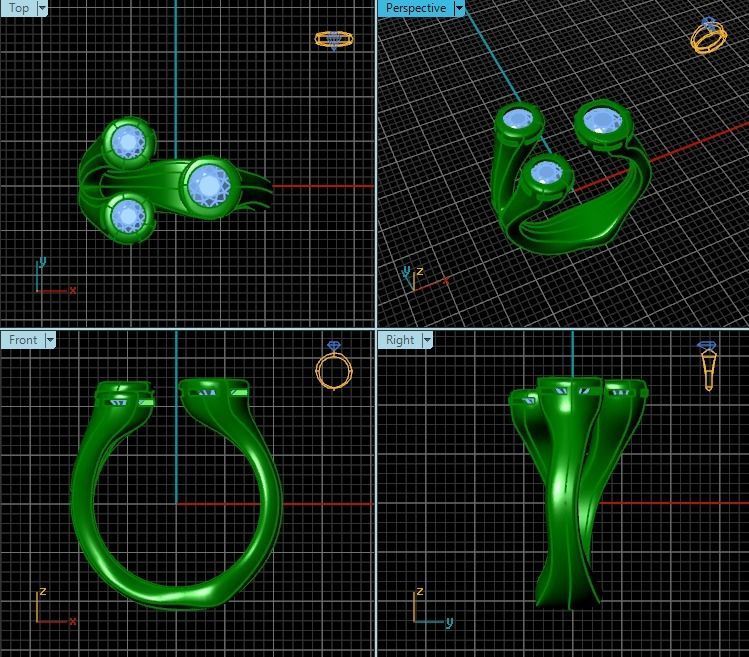  Ring T00767 3D print model_2