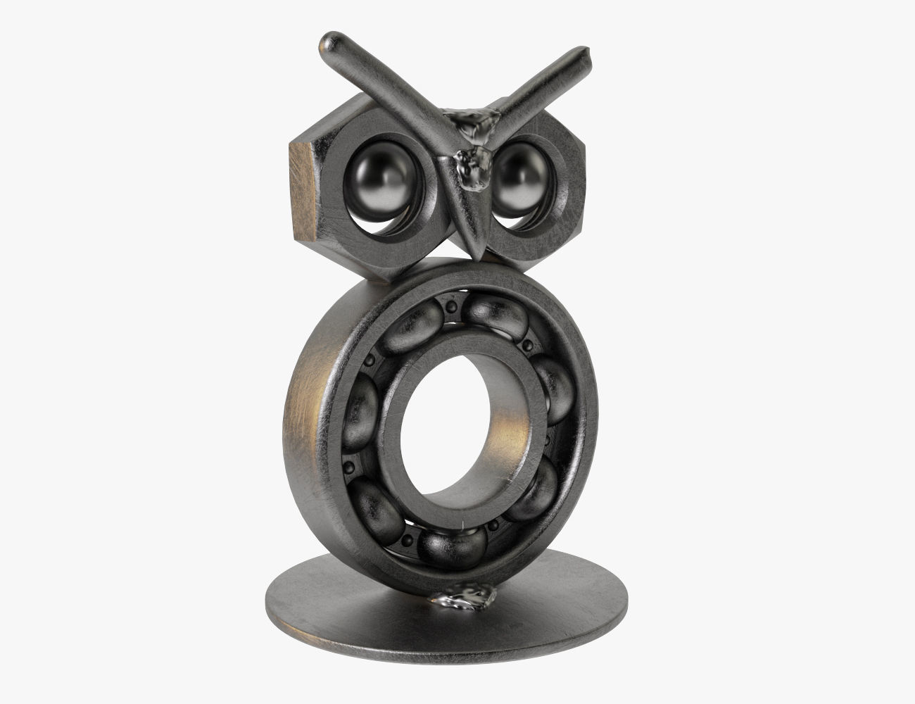 Metal Owl 3D model_1