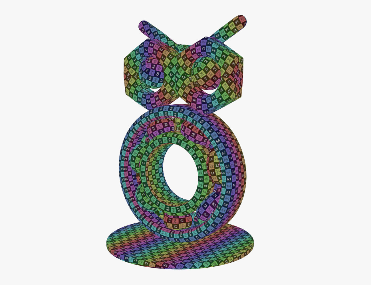 Metal Owl 3D model_14