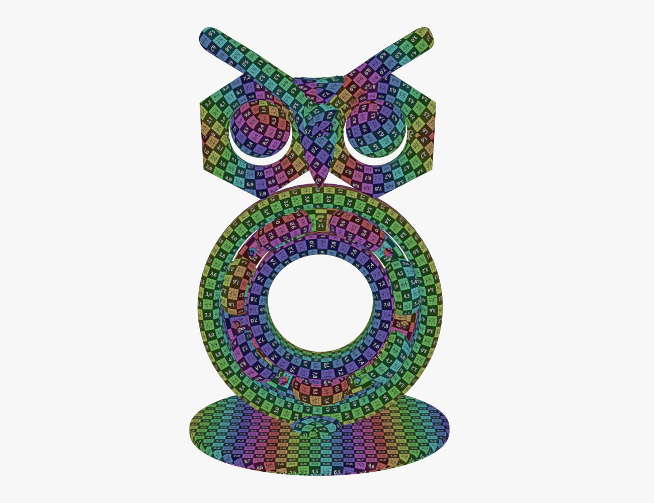 Metal Owl 3D model_10