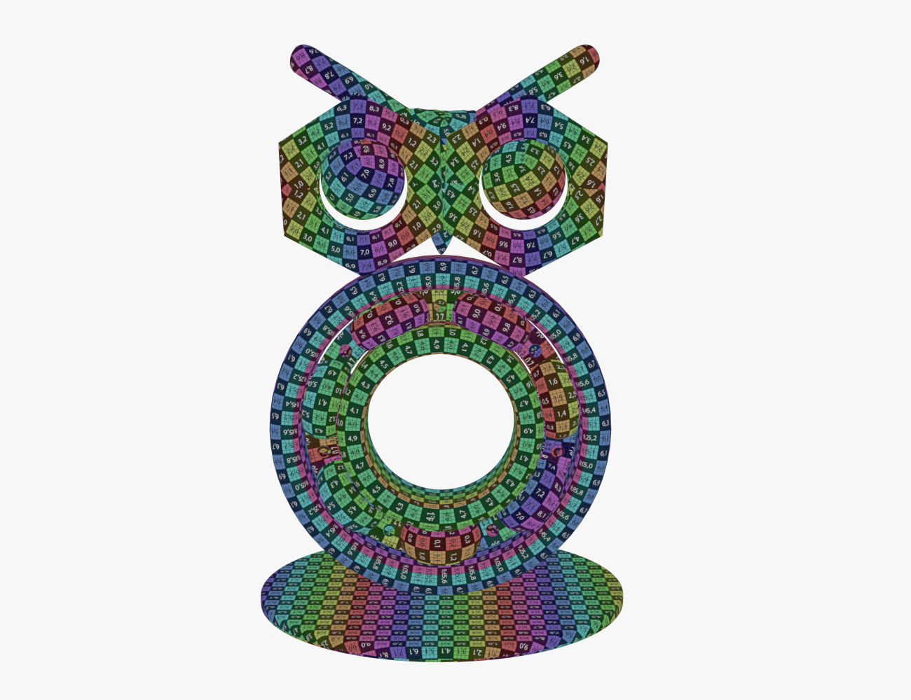 Metal Owl 3D model_13