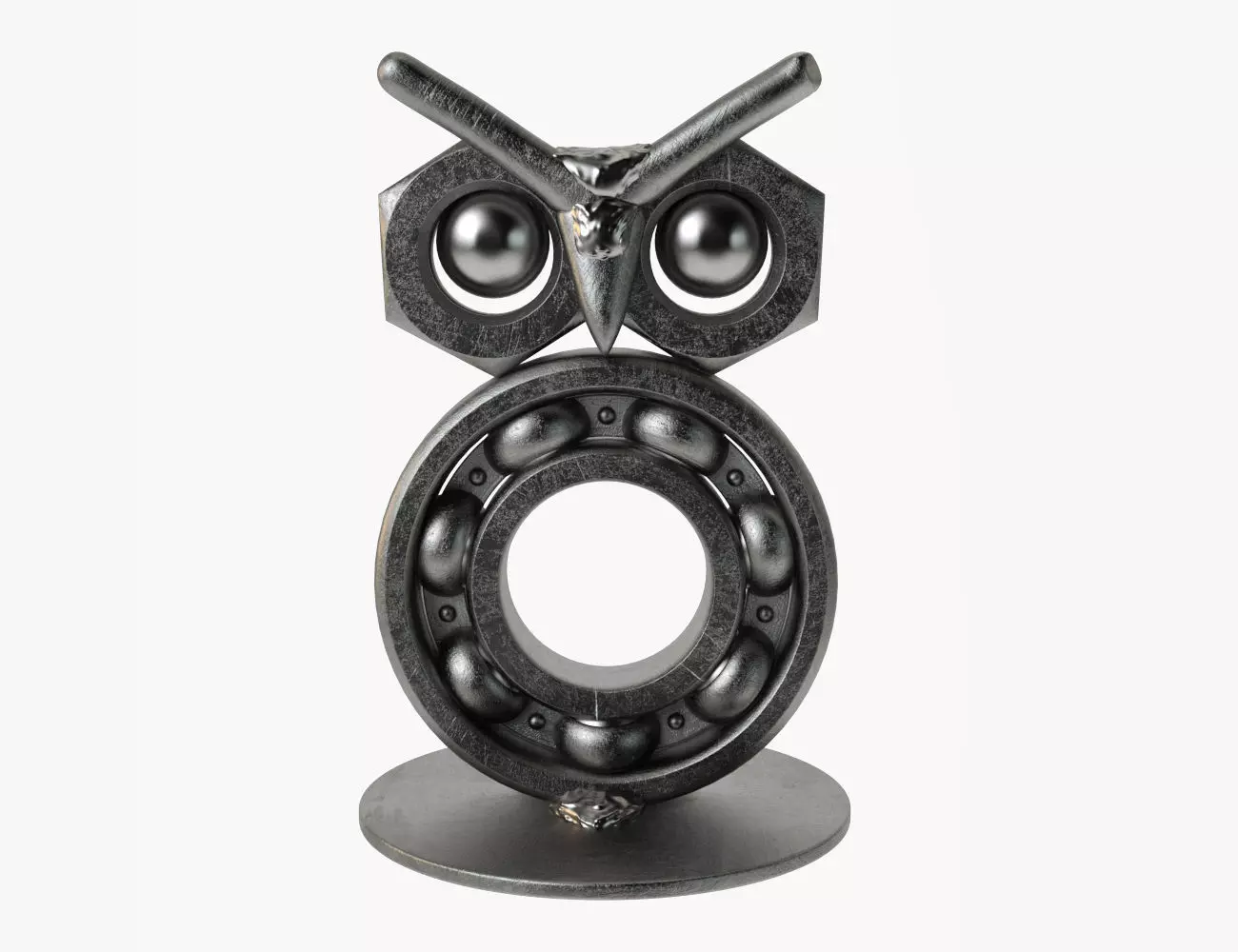 Metal Owl 3D model_0