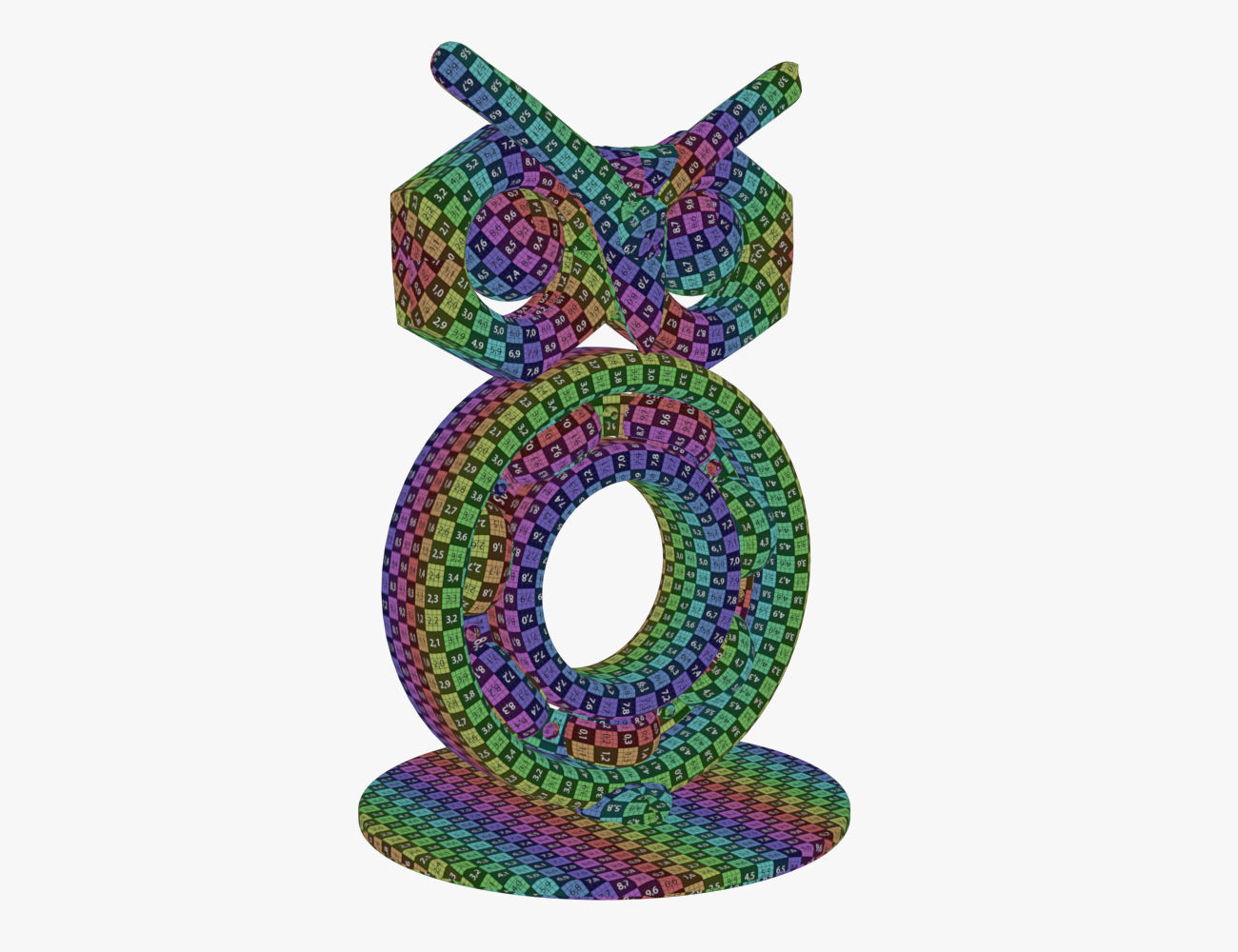 Metal Owl 3D model_11