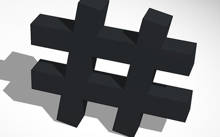 hashtag hash symbol Free 3D print model_0