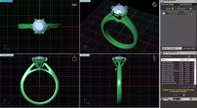 Engagement Ring Design R-021-SS