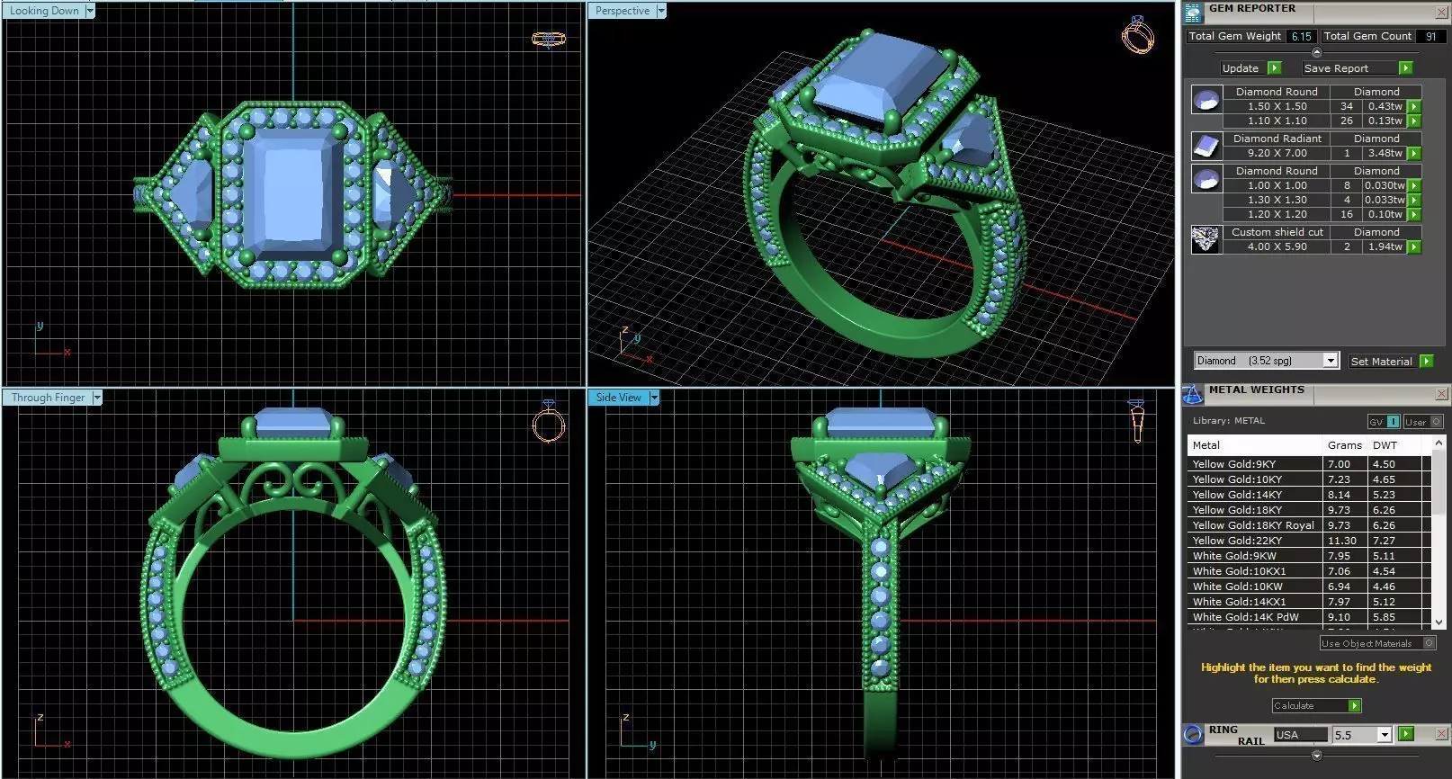 Engagement Ring Design R-024-SS 3D print model_0