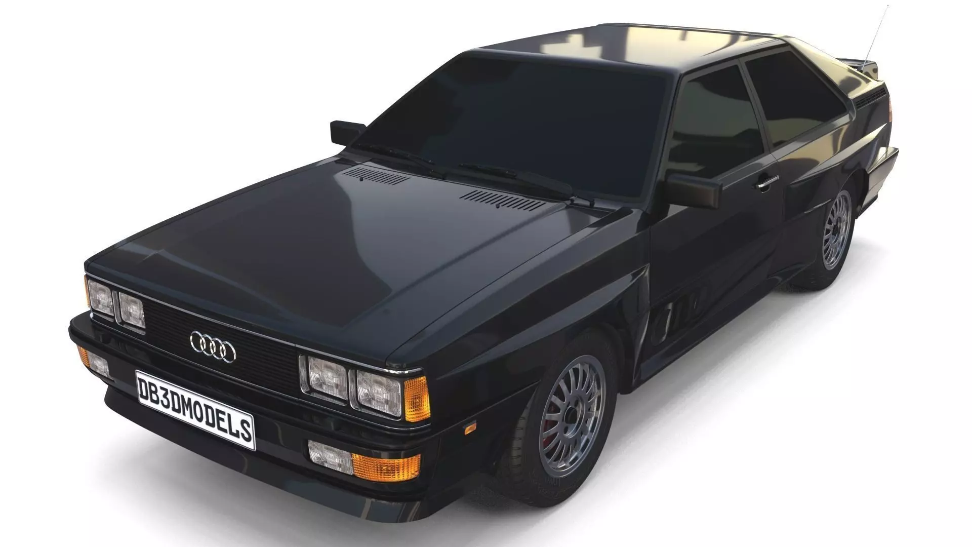 1981 Audi Coupe Quattro Black 3D model