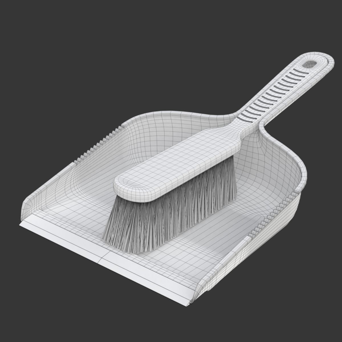 Dustpan with the  Brush 3D model_25