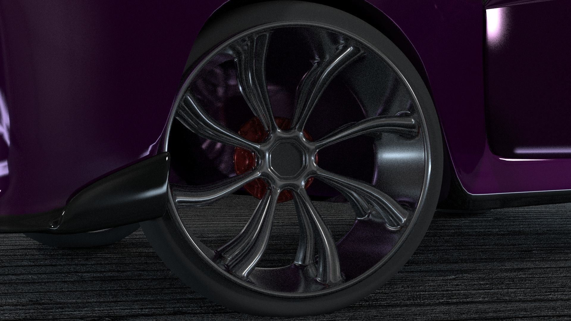 dodge challenger hellcat  Low-poly 3D model_3