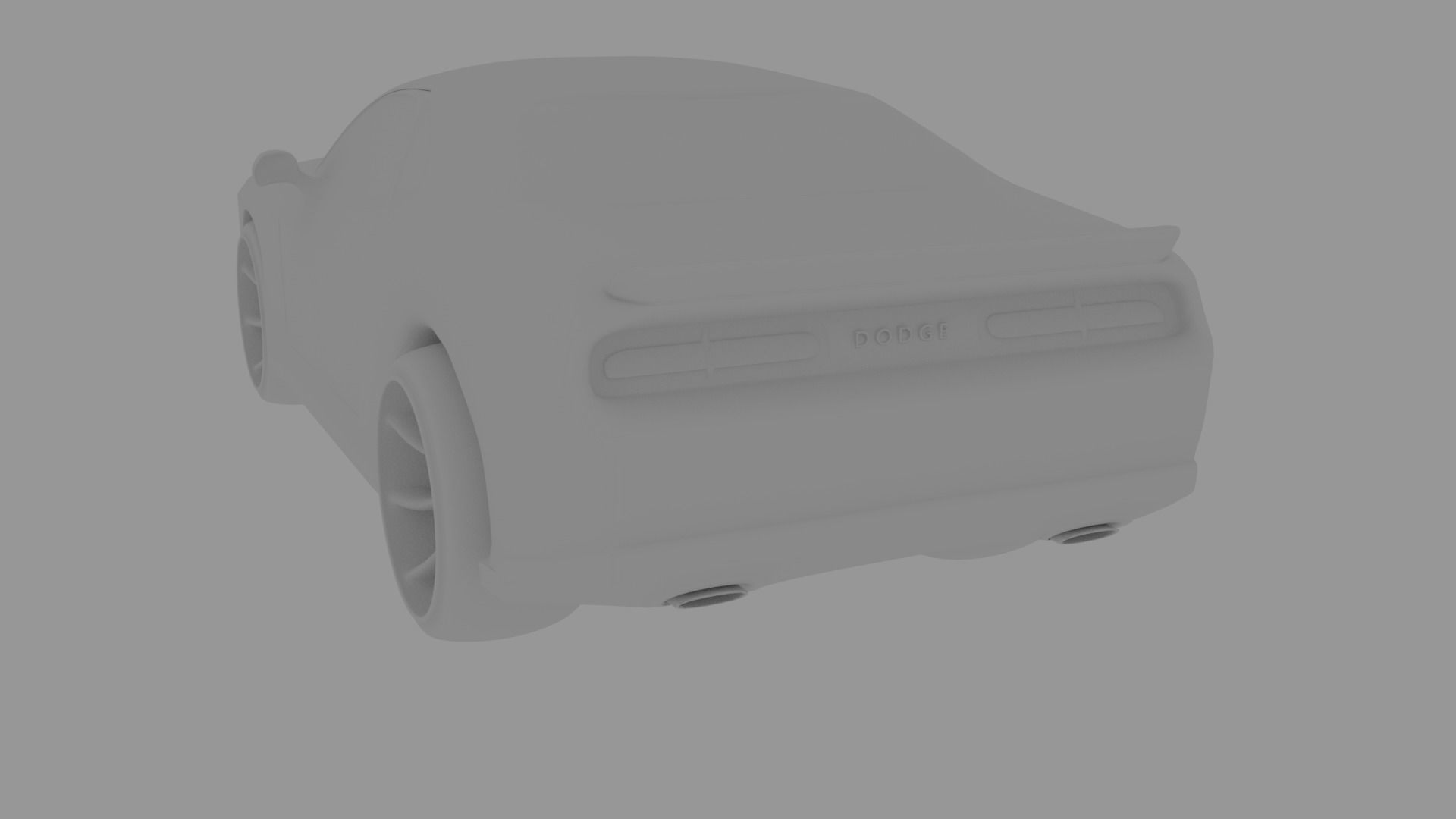 dodge challenger hellcat  Low-poly 3D model_8
