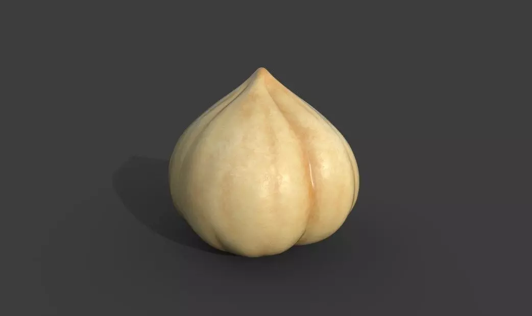 Hazelnut acorn Low-poly 3D model_0