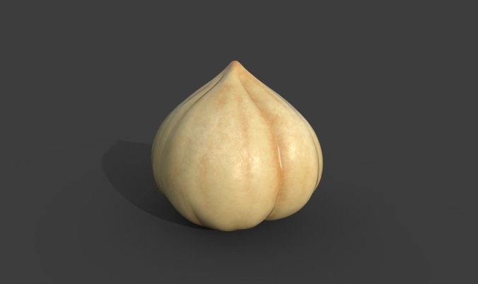 Hazelnut acorn Low-poly 3D model