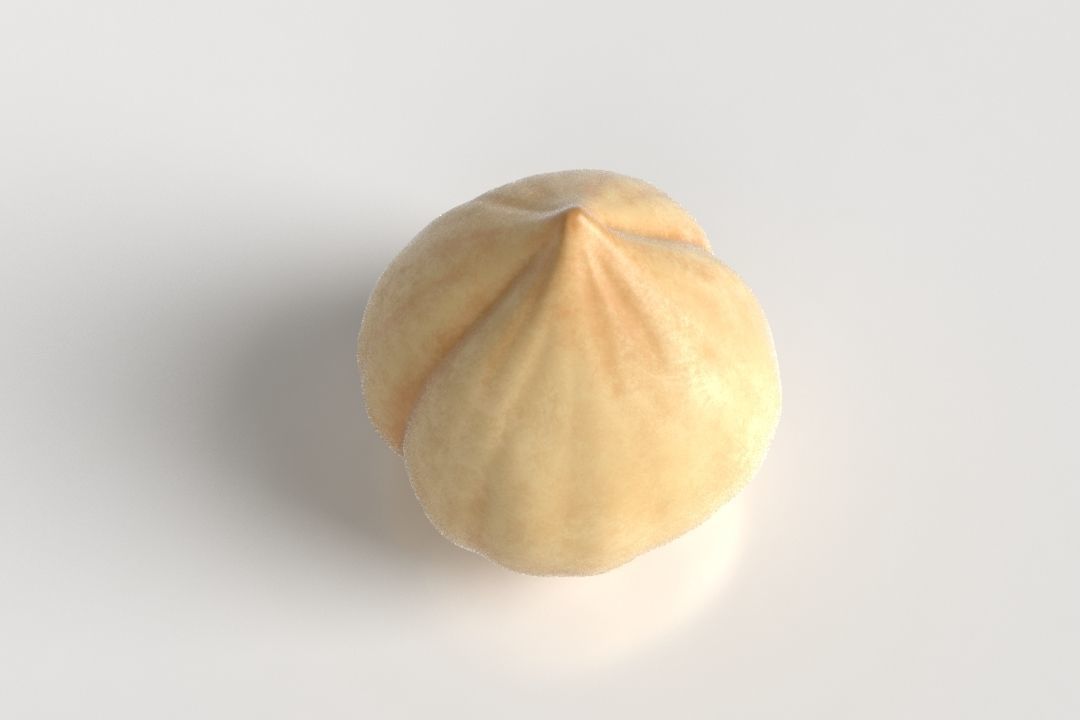 Hazelnut acorn Low-poly 3D model_3
