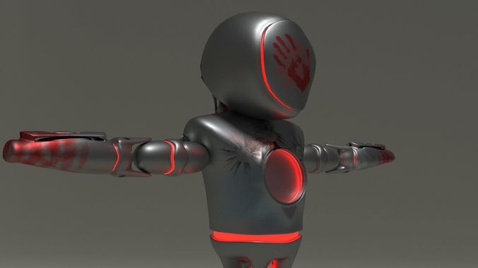 Robot humanoid Free low-poly 3D model