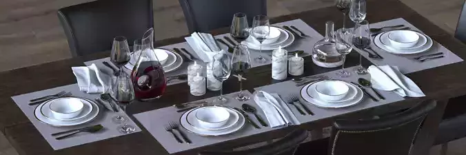 TableWare dining table set up