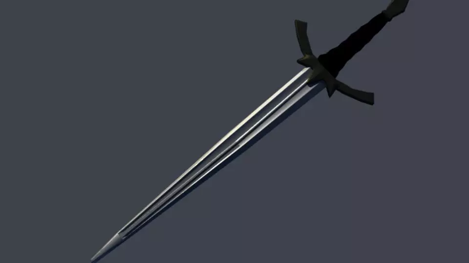 3D Low-poly Lord of the rings Nazgul sword model Low-poly 3D model_0