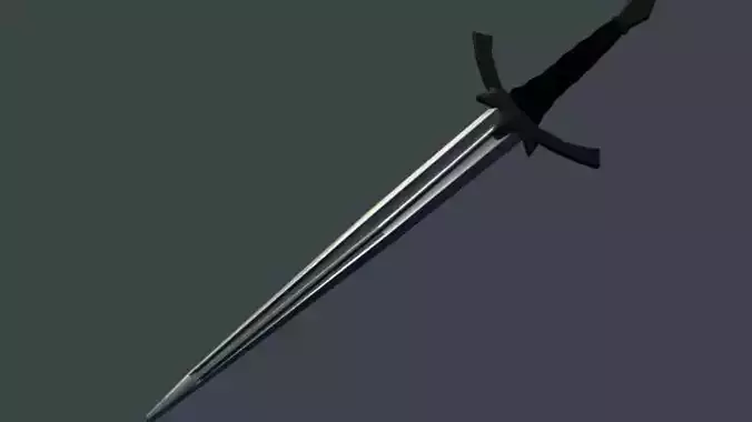 3D Low-poly Lord of the rings Nazgul sword model Low-poly 3D model
