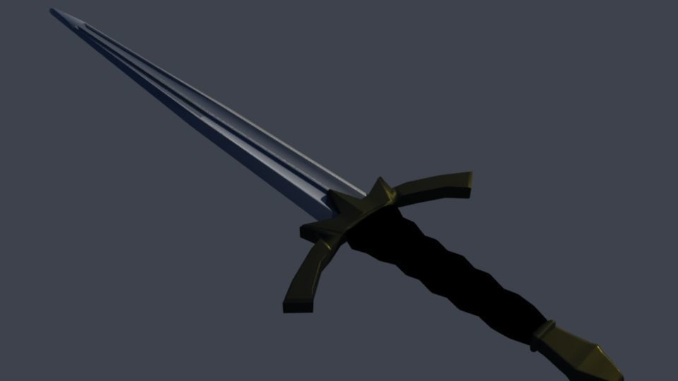 3D Low-poly Lord of the rings Nazgul sword model Low-poly 3D model_4