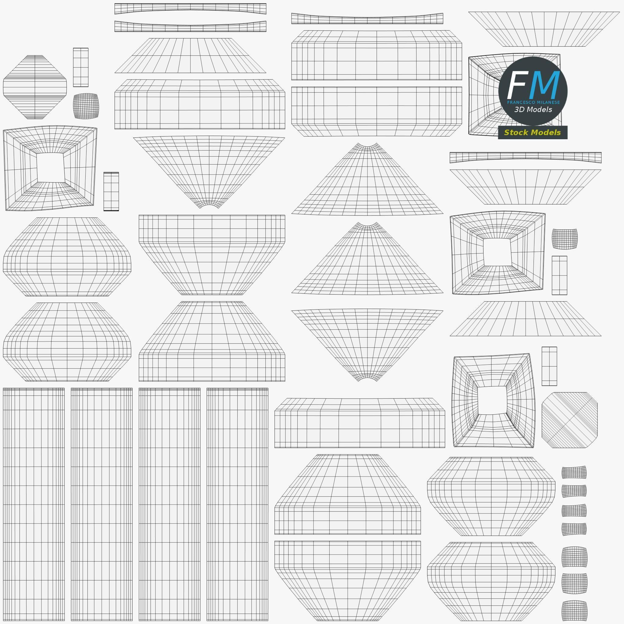 Japanese toro lanterns 3D model_13
