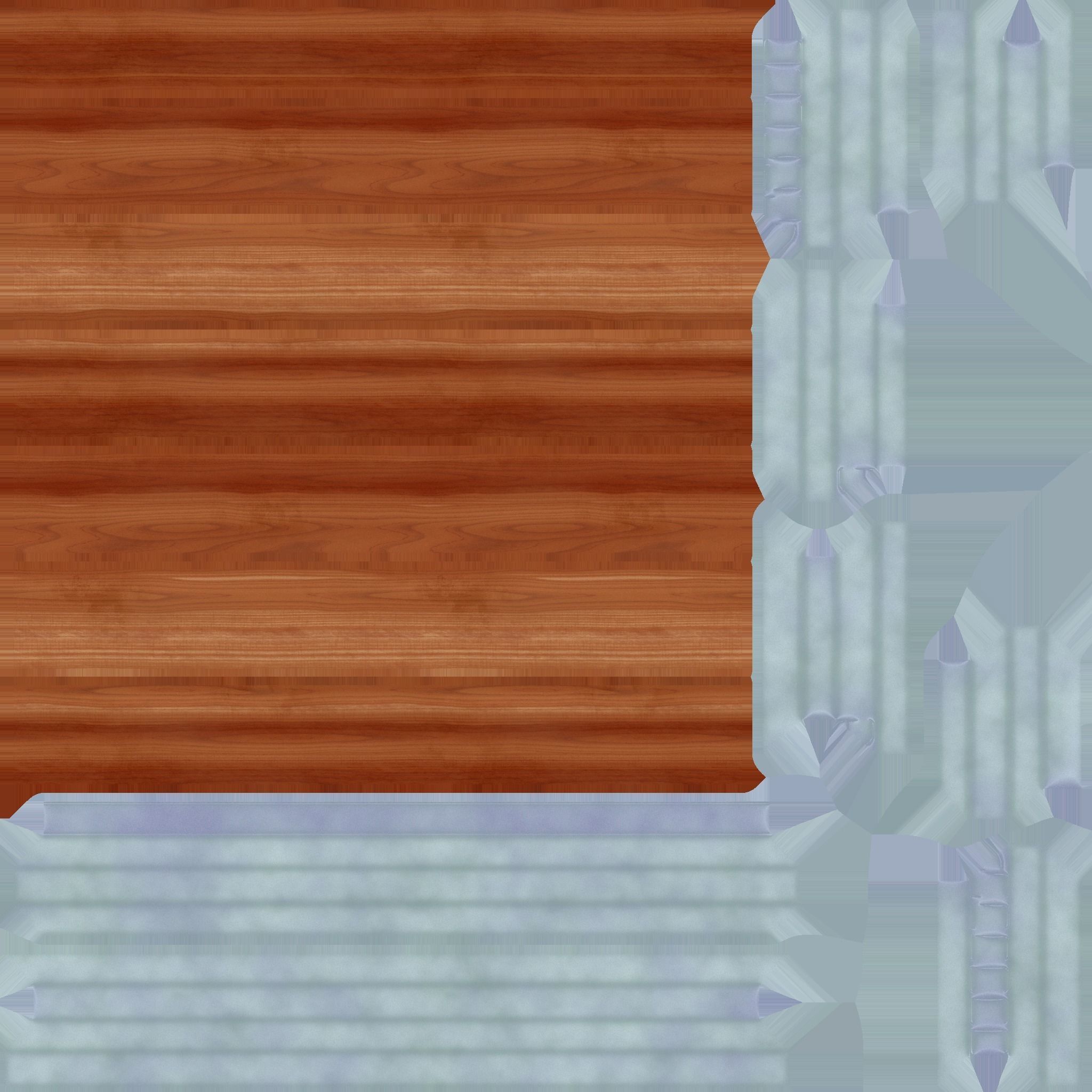 Architectural Park Wood stainless steel Bench Low-poly 3D model_8