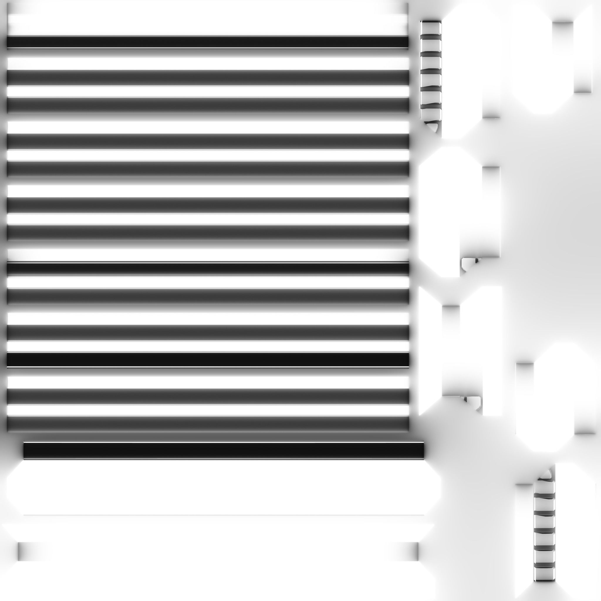 Architectural Park Wood stainless steel Bench Low-poly 3D model_5