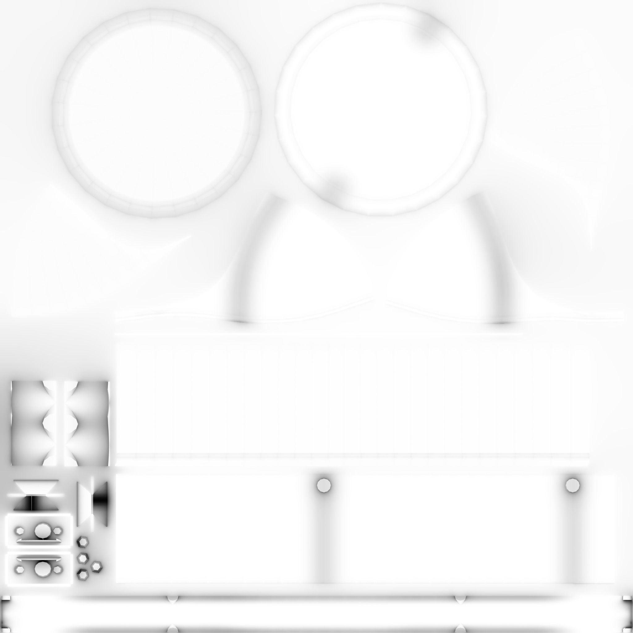 Architectural Park garbage can  Low-poly 3D model_6