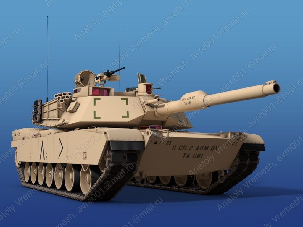 M1A1-Abrams tank 3D model