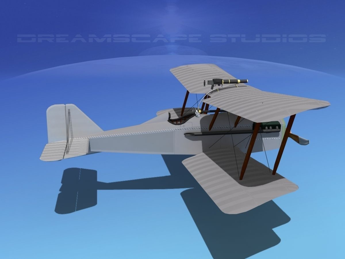 RAF SE5A Fighter Bare Metal 3D model_5