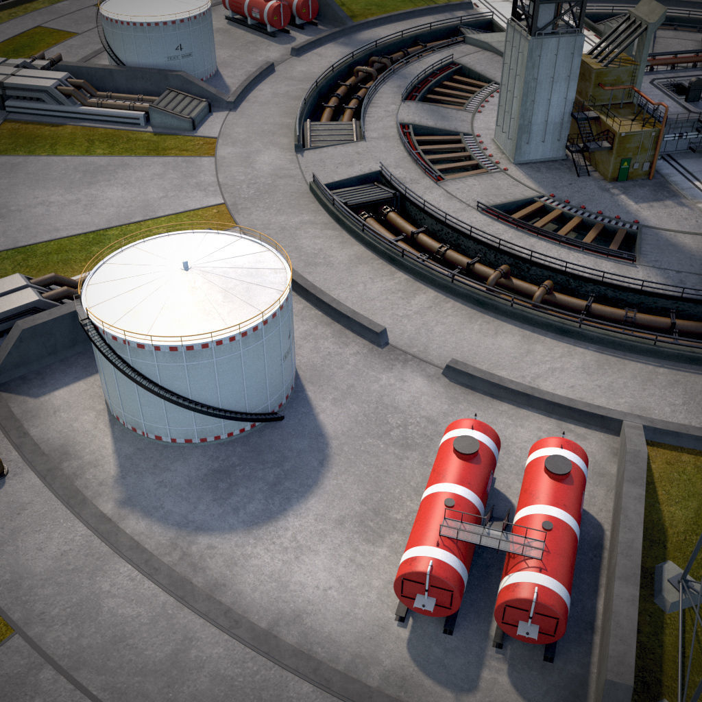 Rocket launch complex 3D model_10