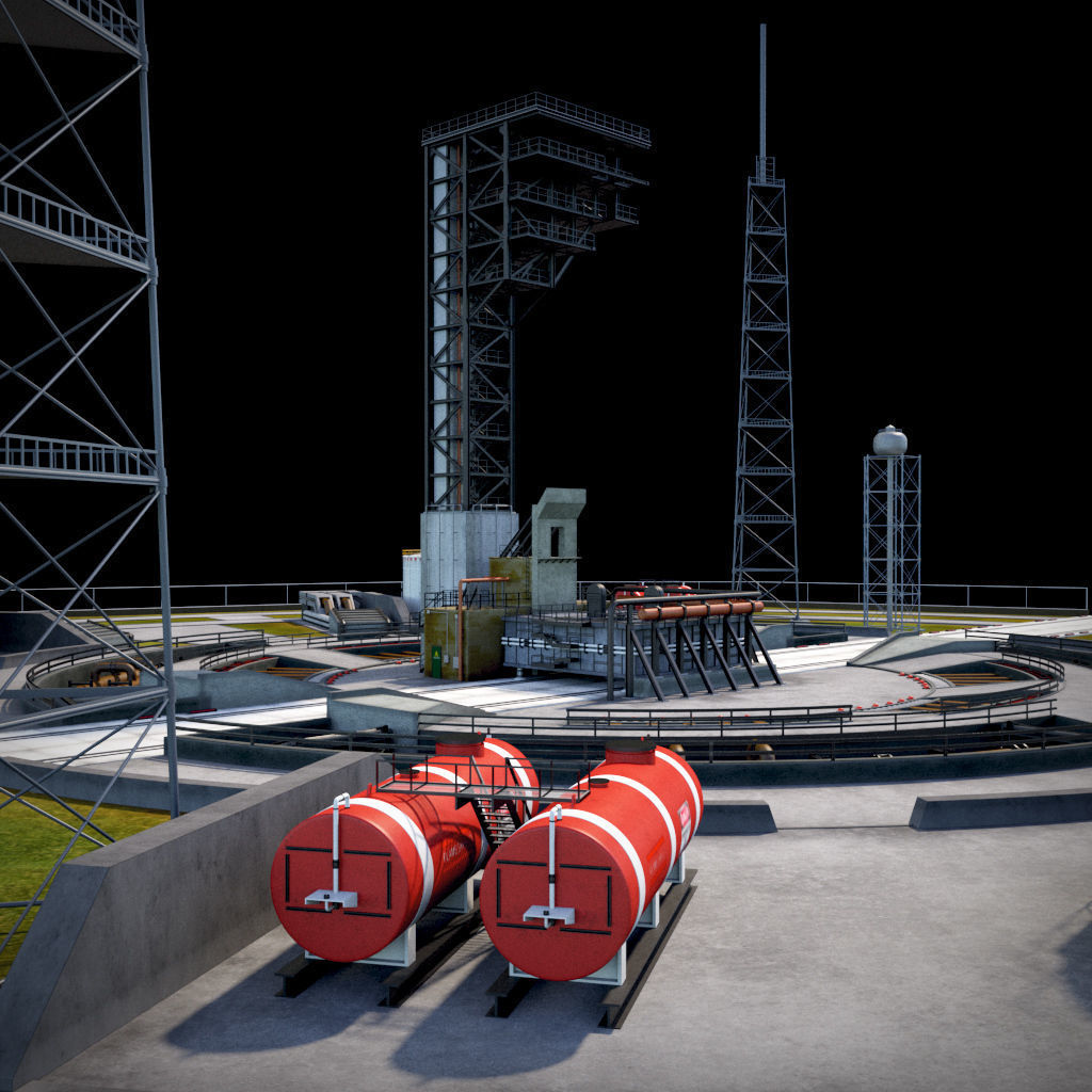 Rocket launch complex 3D model_13