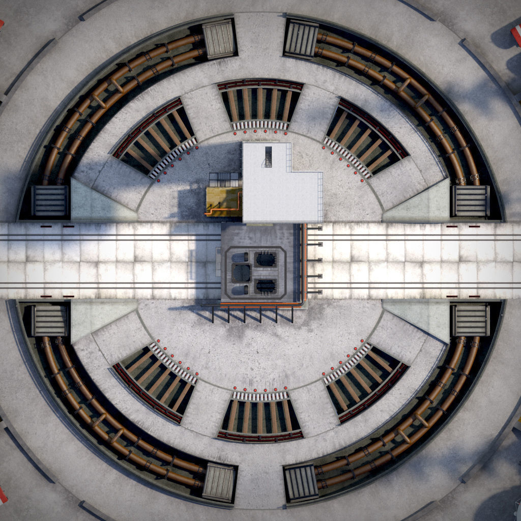 Rocket launch complex 3D model_9
