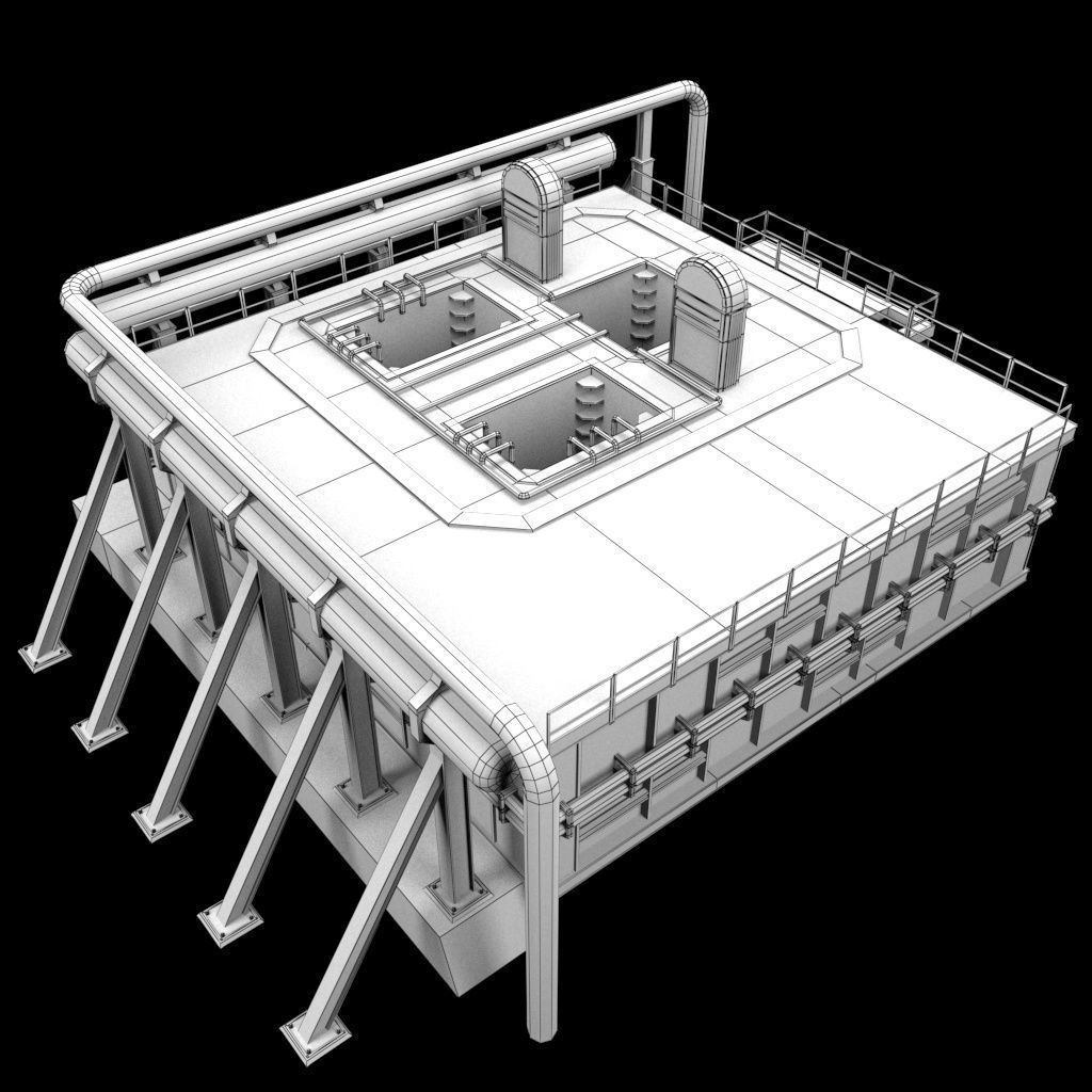 Rocket launch complex 3D model_20