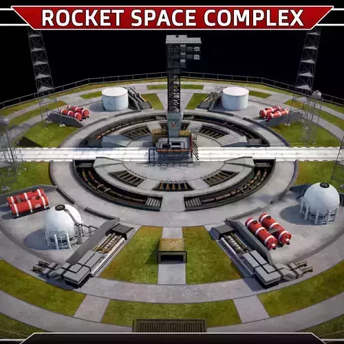 Rocket launch complex 3D model