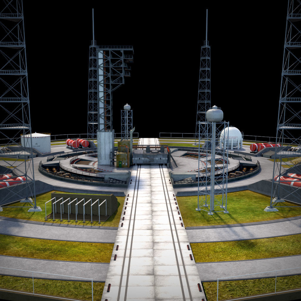Rocket launch complex 3D model_11